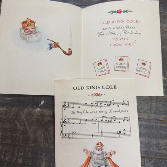 Vintage Lot 4 Unused Greeting Cards 1949 Greeting Card with Sheet Music Insert - Picture 4 of 7